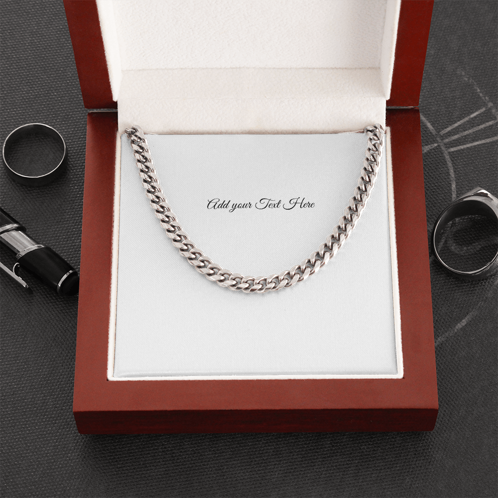 Cuban Link Chain in Gold or Silver - The Man in your Life Will Love It! - Engravable