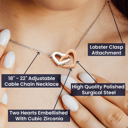 Interlocking Hearts Necklace for that Special Someone! Engravable