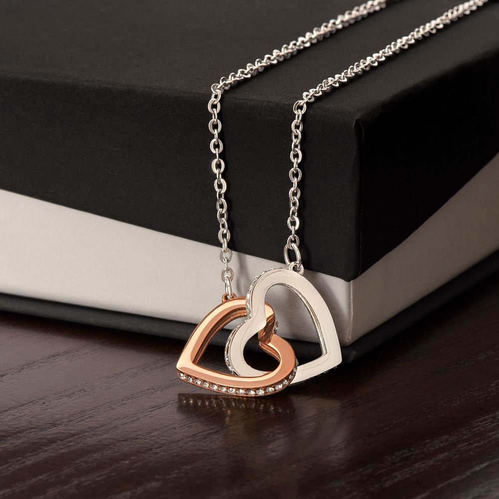 Interlocking Hearts Necklace for that Special Someone! Engravable