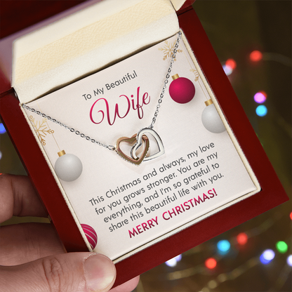 Interlocking Hearts Necklace for that Special Someone! Engravable