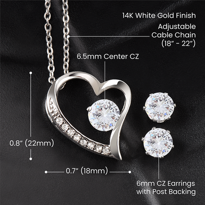 Make Her Feel So Loved With this Earring & Necklace Set