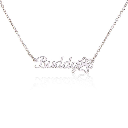 Show Your Love For ur Fur Baby with the Paw Name Necklace!