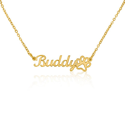 Show Your Love For ur Fur Baby with the Paw Name Necklace!