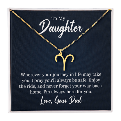 Always Know Where Your Stars Will Take You - Zodiac Necklace