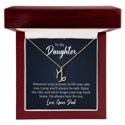 Always Know Where Your Stars Will Take You - Zodiac Necklace