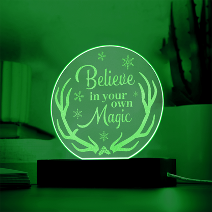 LED Acrylic Circle Plaque
