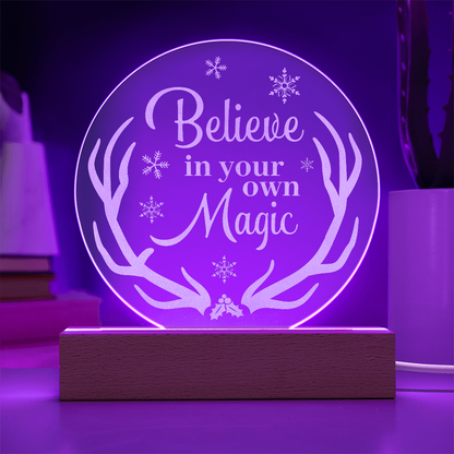 LED Acrylic Circle Plaque