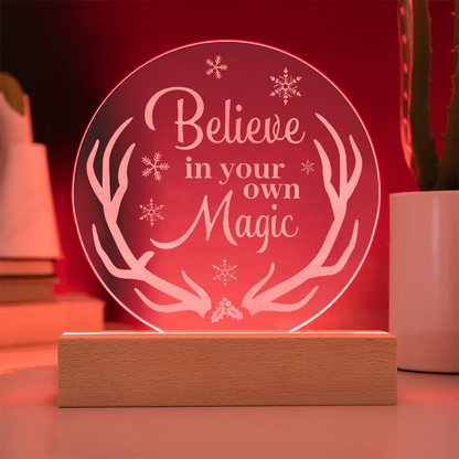 LED Acrylic Circle Plaque