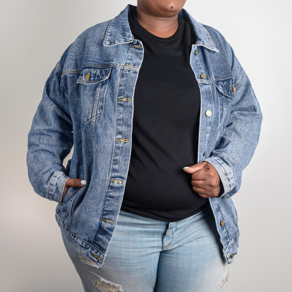 Women's Oversized Denim Jacket! They are Coming Back in Style!!