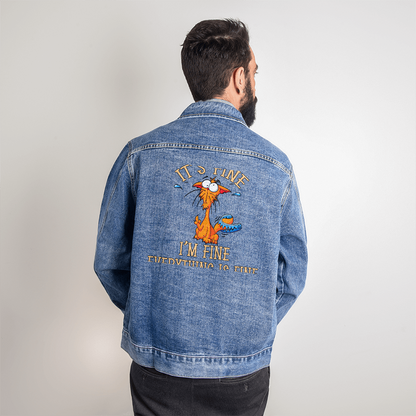 Men's DTG Denim Jacket - Perfect for Spring Weather!!