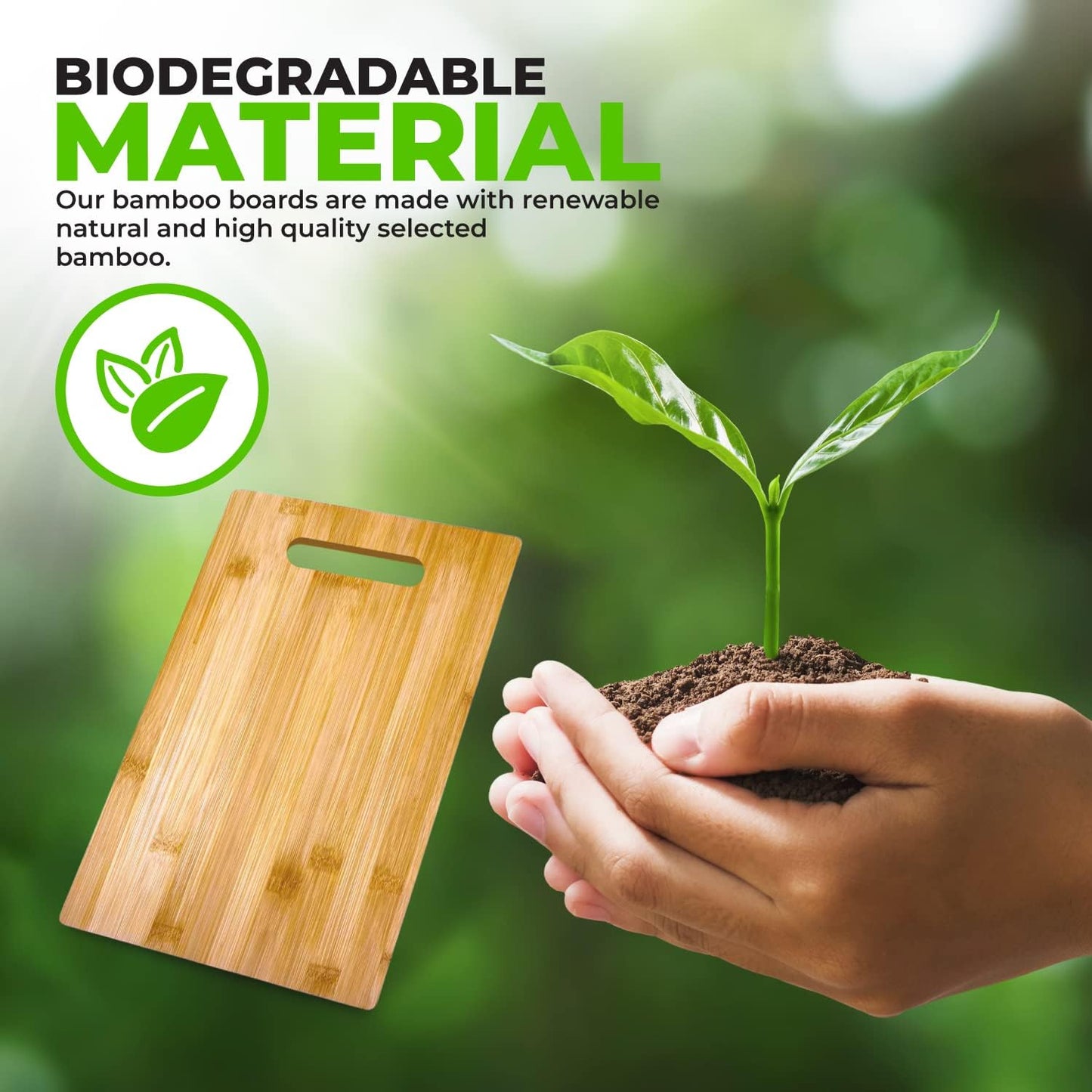 Premium Bamboo Cutting Board for Personalization/Engraving -  12"x9" Lift your Kitchen Today!!