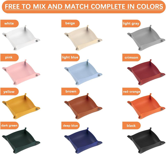 Faux Leather Valet Tray Engravable - Perfect Gift for Him or Her!! Multi-Purpose Storage