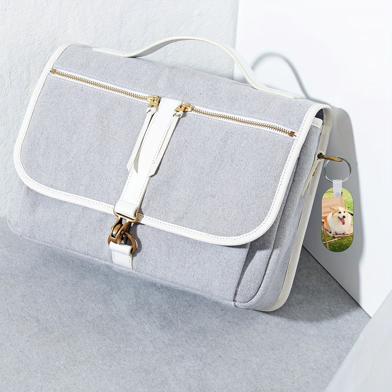 Customizable Metal Oval Keychain
