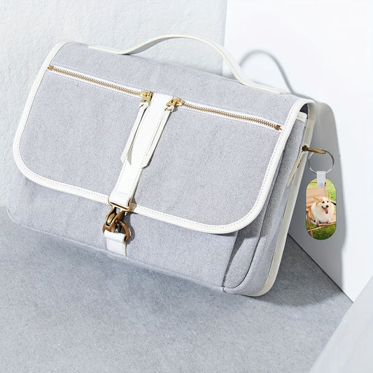 Customizable Metal Oval Keychain