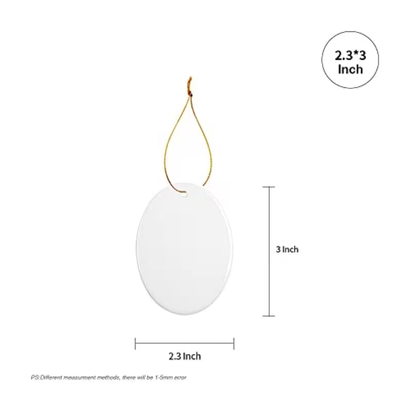 Custom Printing Ceramic 3" Ornaments Get Yours Now!