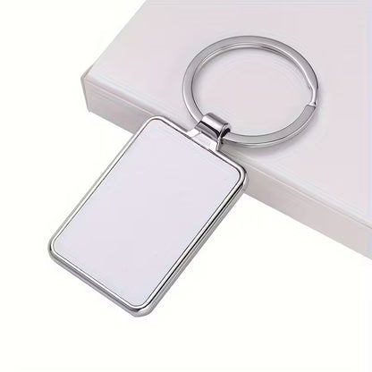 Customizable Rectangle Metal Keychain