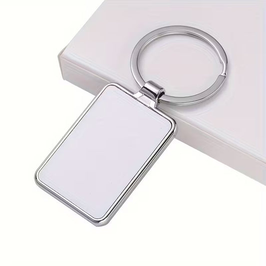 Customizable Rectangle Metal Keychain