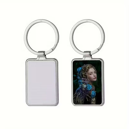 Customizable Rectangle Metal Keychain