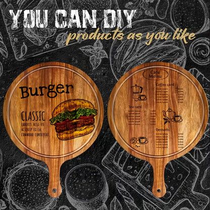 Dark Bamboo Pizza Cutting Board, Who is up for Pizza?
