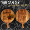 Dark Bamboo Pizza Cutting Board, Who is up for Pizza?