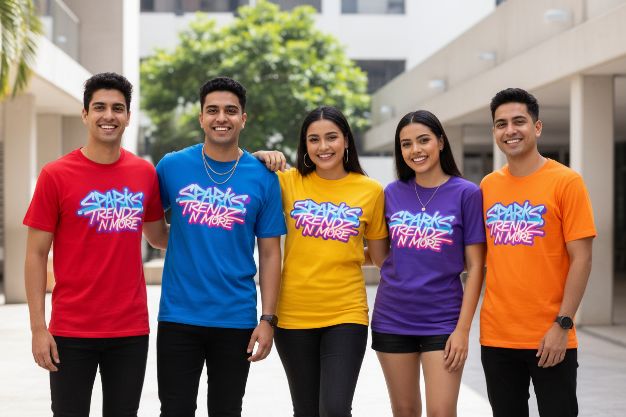 Sparks Trendz n More should be in electric blue hot pink and white colors